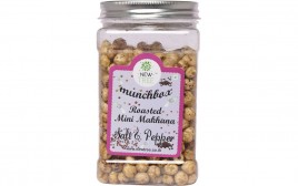 New Tree Munchbox Roasted Mini Makhana Salt & Pepper  Glass Jar  150 grams